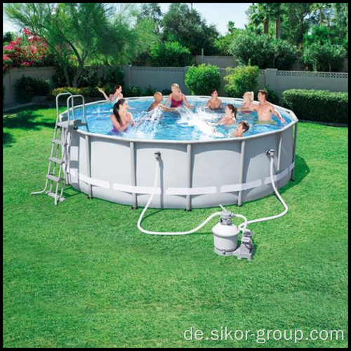 Großhandel PVC Swimmingpool Easy Set Rechteckige Metallrahmen über gemahlener Familie Outdoor Swimmingpool